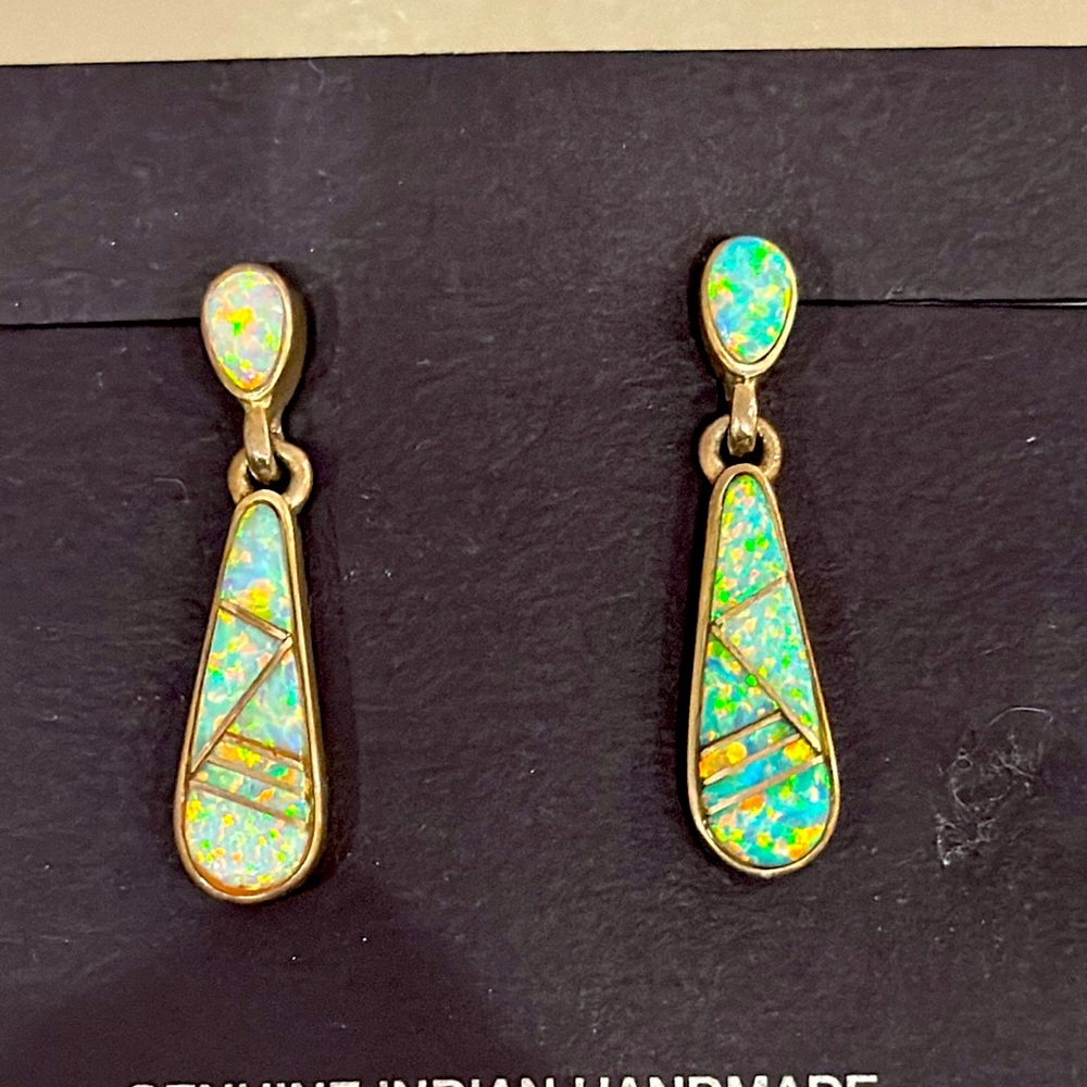 Earl Plummer sterling and Opal earrings